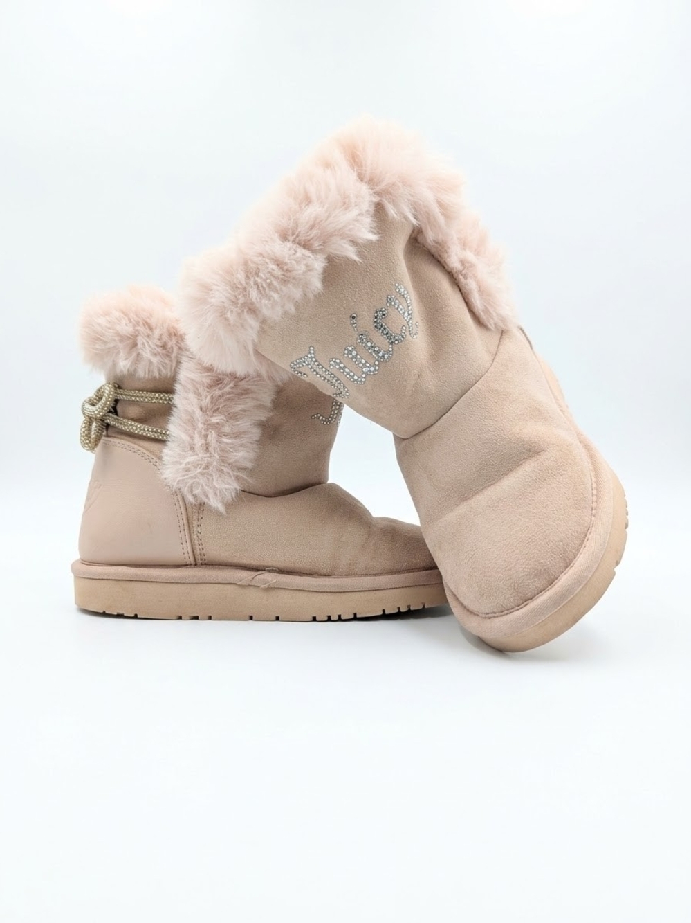 Juicy Couture Toddler Girl's Size 9 Pink Faux Fur Winter Boots